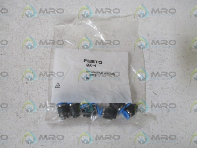 LOT OF 10 FESTO QSC-4 PUSH IN CAP FITTING *NEW IN A FACTORY BAG*