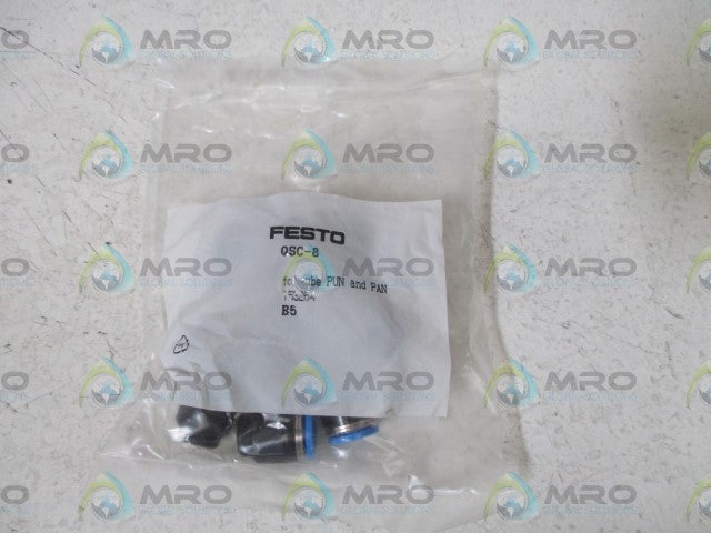 LOT OF 10 FESTO QSC-8 PUSH IN CAP FITTING *NEW IN A FACTORY BAG*
