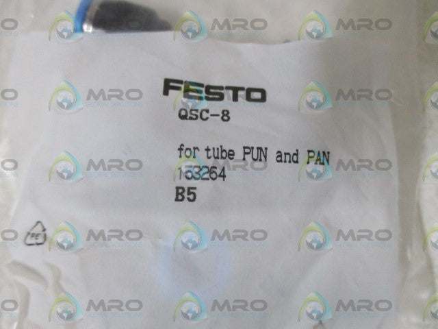 LOT OF 10 FESTO QSC-8 PUSH IN CAP FITTING *NEW IN A FACTORY BAG*
