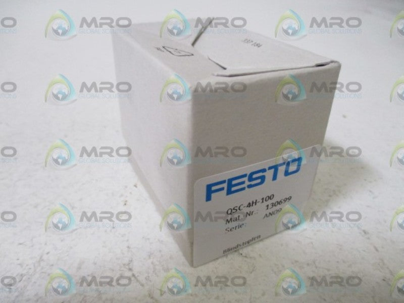 FESTO QSC-4H-100 BLANKING PLUG * FACTORY SEALED *