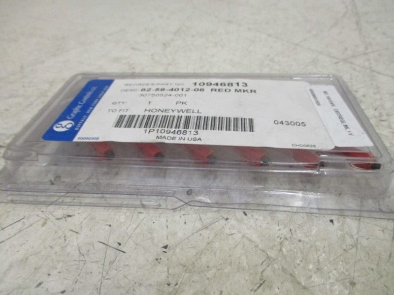 LOT OF 6 GRAPHIC CONTROLS 82-59-4012-06 RED MARKER NSMP