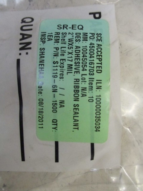 SCE ACCEPTED S1119-6N-1500 ADHESIVE RIBBION  NSNP