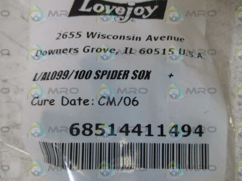 LOVEJOY L/AL099/100 SPIDER SOX * NEW IN A FACTORY BAG *