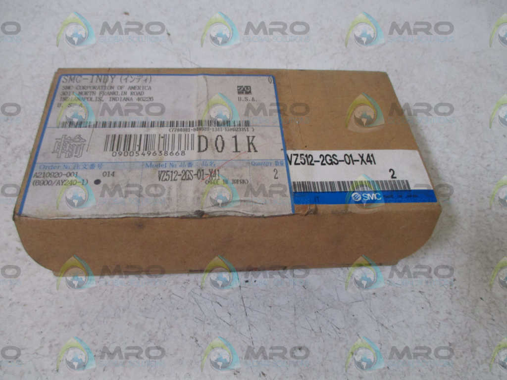 LOT OF 2 SMC VZ512-2GS-01-X41 AIR VALVE *NEW IN BOX*