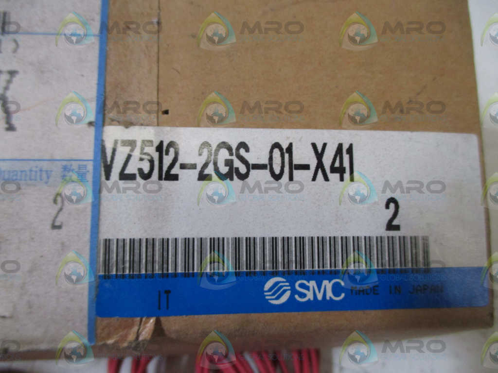 LOT OF 2 SMC VZ512-2GS-01-X41 AIR VALVE *NEW IN BOX*