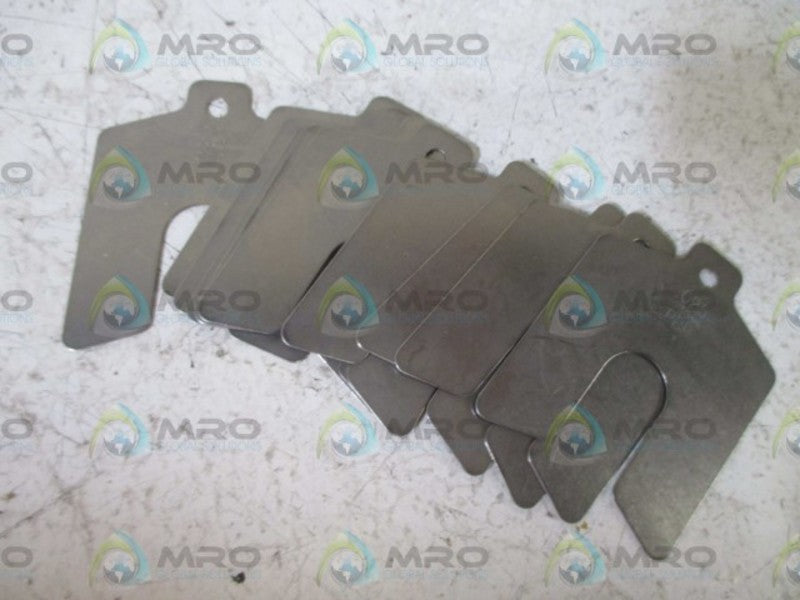 LOT OF 10 PRECISION BRAND 42245 SLOTTED SHIM 2"X2"(GAUGE .025)*NEW IN BOX*