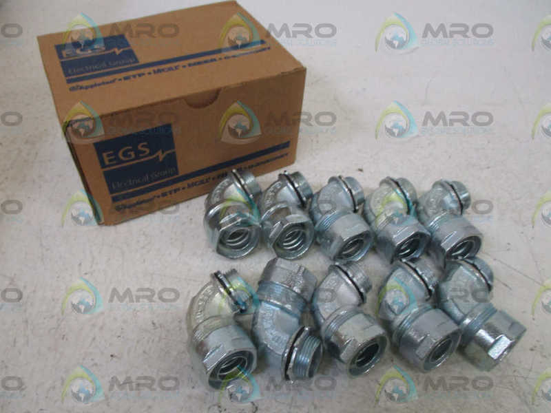 LOT OF 10 EGS 4Q-975 3/4" LUIQUIDTIGHT CONNECTOR *NEW IN BOX*