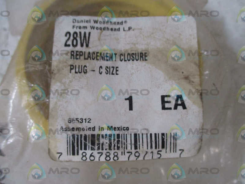 LOT OF 2 DANIEL WOODHEAD 28W REPLACEMENT CLOSURE PLUG *NEW IN A BAG*