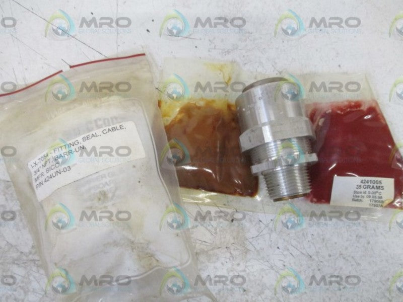 INDUSTRIAL MRO 424UN-03 FITTING, SEAL, CABLE * NEW *