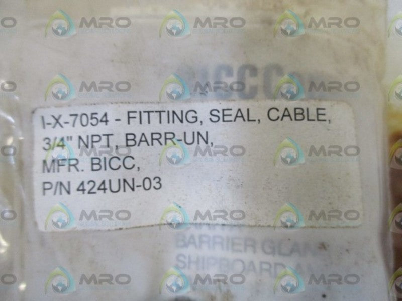 INDUSTRIAL MRO 424UN-03 FITTING, SEAL, CABLE * NEW *