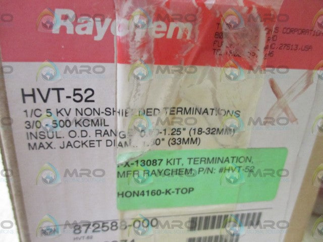 LOT OF 3 RAYCHEM HVT-52 NON-SHIELDED TERMINATIONS *NEW IN BOX*