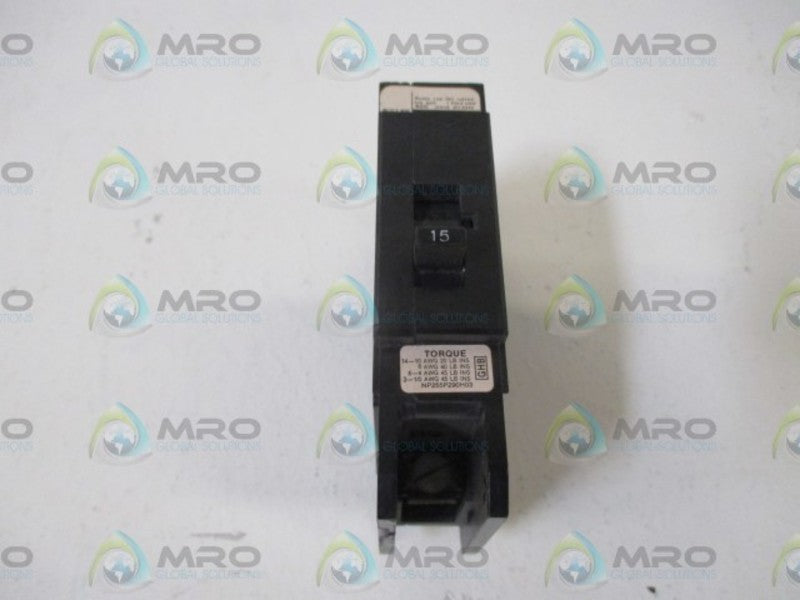 LOT OF 6 WESTINGHOUSE GHB1015 CIRCUIT BREAKER *USED*