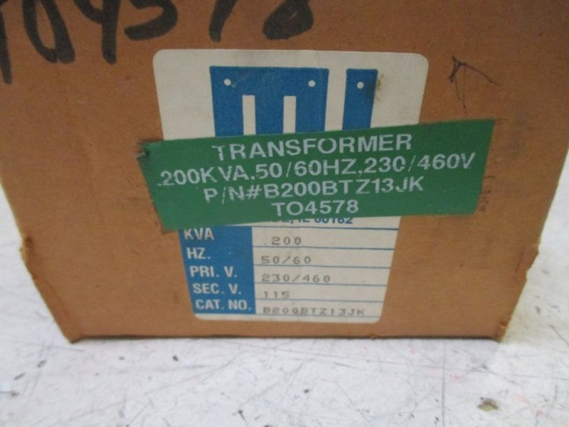 IMPERVITRAN B200BTZ13JK MINIAUTURE TRANSFORMER  UNMP