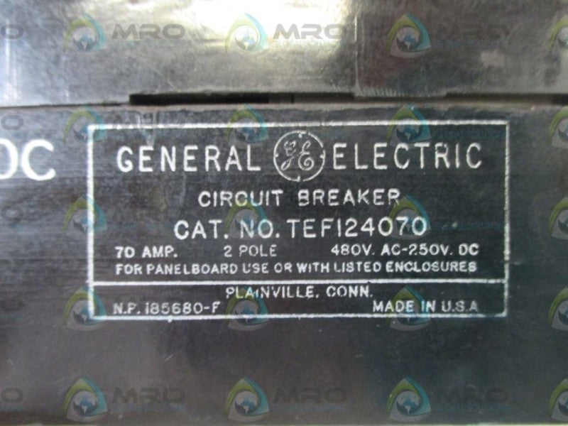 GENERAL ELECTRIC TEF124070 CIRCUIT BREAKER * NEW  OUT OF A BOX *