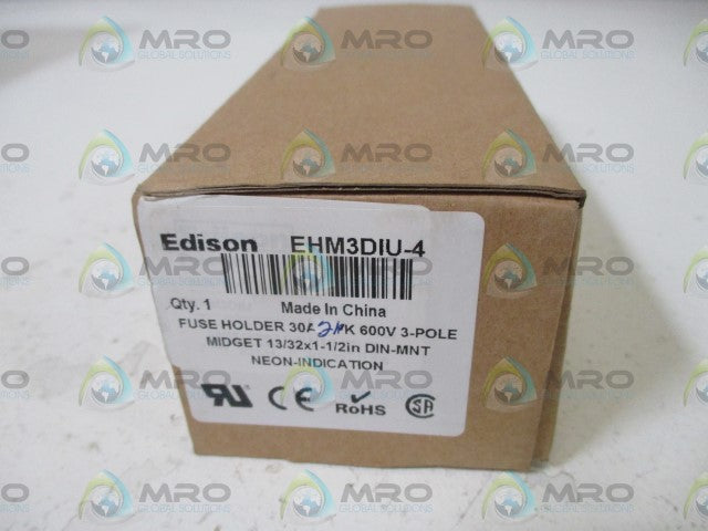 LOT OF 2 EDISON EHM3DIU-4 FUSE HOLDER *NEW IN BOX*