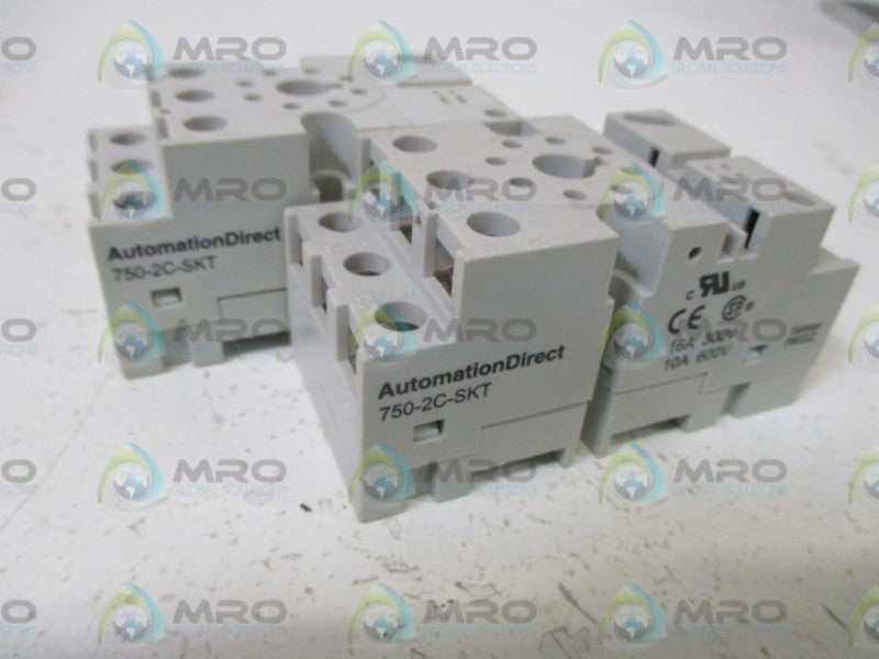 LOT OF 2 AUTOMATION DIRECT 750-2C-SKT RELAY SOCKET *NEW NO BOX*