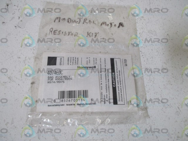 HONEYWELL 4074EDC BAG ASSEMBLY * NEW IN A FACTORY BAG *