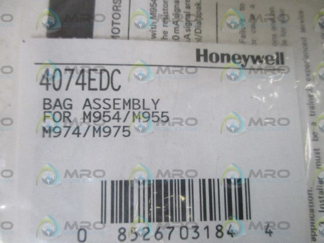 HONEYWELL 4074EDC BAG ASSEMBLY * NEW IN A FACTORY BAG *