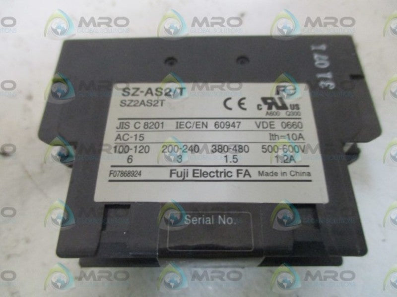 FUJI ELECTRIC SZ-AS2/T AUXILIRY CONTACTOR BLOCK * NEW NO BOX *