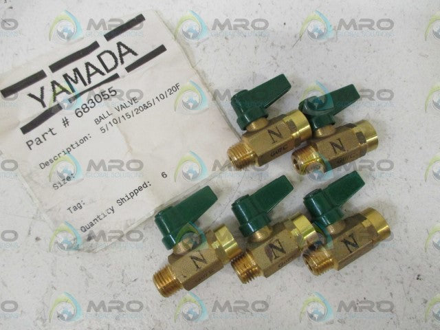 LOT OF 6 YAMADA 68305S BALL VALVE *NEW NO BOX*