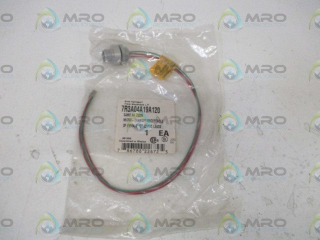 LOT OF 3 BRAD HARRISON 7R3A04A19A120 RECEPTACLE *NEW IN A BAG*