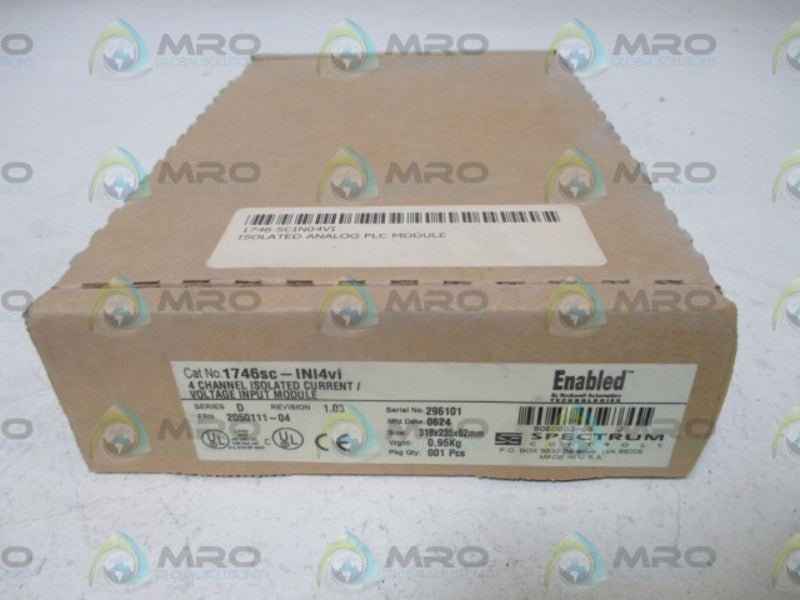 SPECTRUM 1746SC-INI4VI 4-CHN. CURRENT/VOLT INPUT MODULE * FACTORY SEALED *