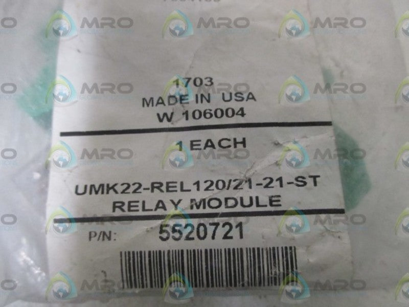 PHOENIX CONTACT UMK22-REL120/21-21-ST RELAY MODULE * NEW IN A FACTORY BAG *