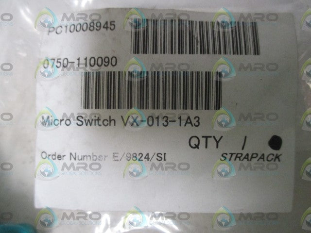 MICROSWITCH VX-013-1A3 LIMIT SWITCH *NEW IN A BAG*