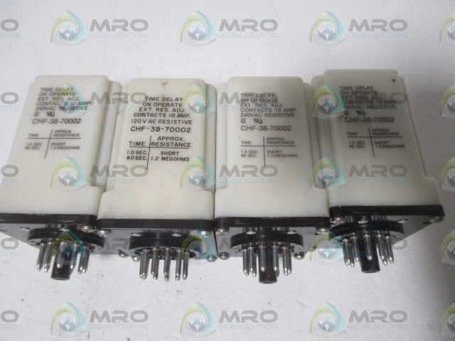 LOT OF 4 POTTER & BRUMFIELD CHF-38-70002 RELAY *USED*