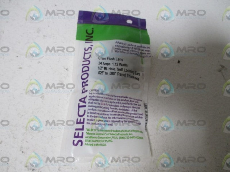 LOT OF 3 SELECTRA SL53213-5-BG GREEN INDICATOR LIGHT *NEW IN A FACTORY BAG*