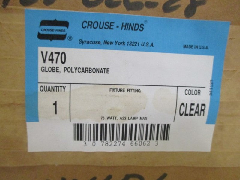 COURSE-HINDS V470 GLOBE POLYCARBONATE *NEW IN BOX*