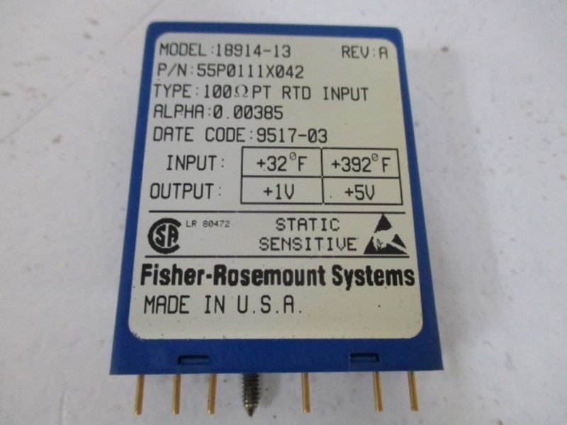 FISHER ROSEMOUNT 55P0111X042 INPUT MODULE  NSNP