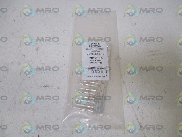LOT OF 2 D-M-E PIN0114 CRIMP PIN *NEW IN A FACTORY BAG*