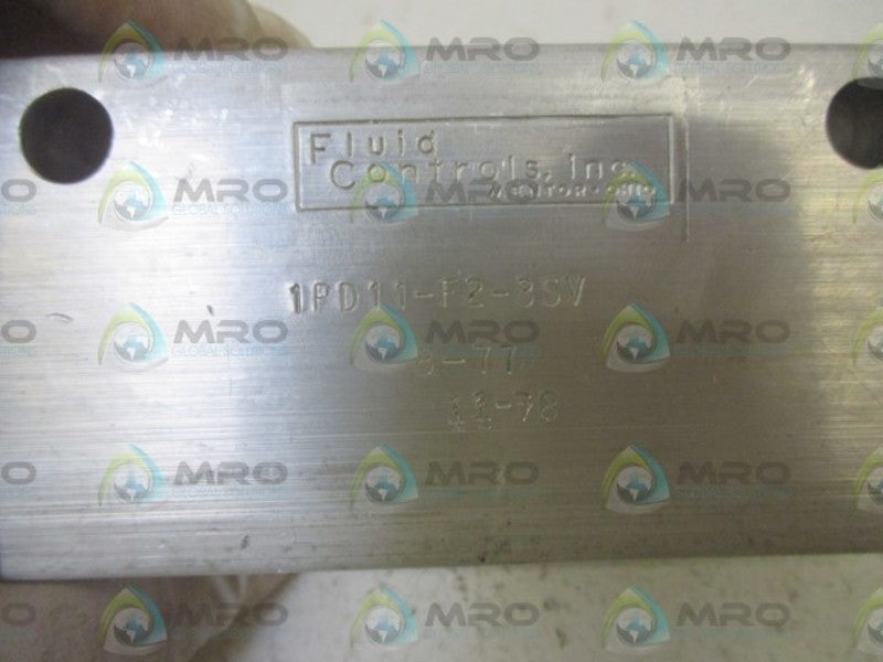 FLUID CONTROL 1PD11-F2-3SV PRESSURE REDUCING VALVE * NEW OUT OF  A BOX *