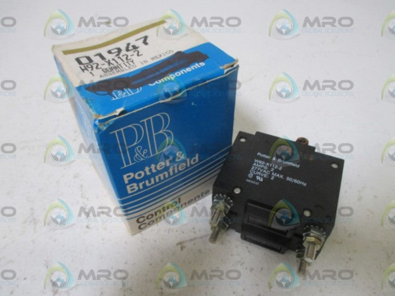 POTTER & BRUMFIELD W92-X112-2 CIRCUIT BREAKER *NEW IN BOX*
