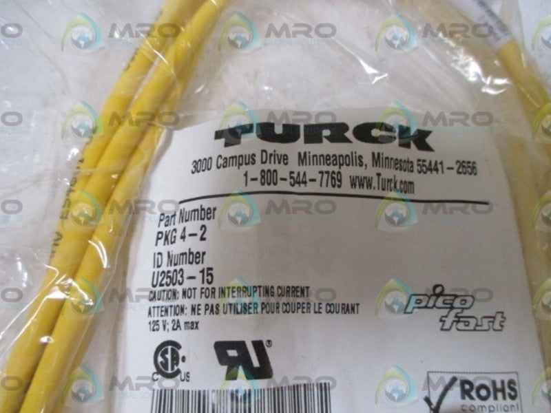 TURCK PKG 4-2 CORDSET CABLE * NEW IN A FACTORY BAG *