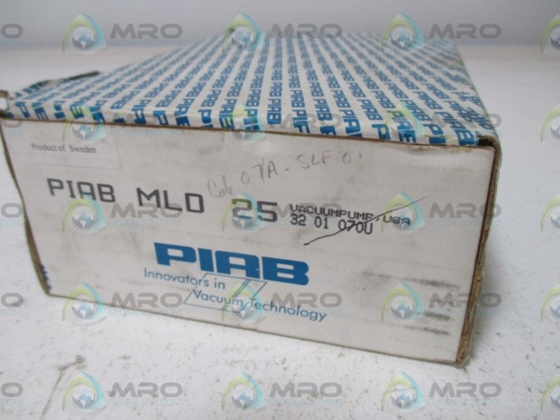 PIAB MLO 25 VACUUM PUMP * NEWI N A BOX *