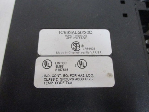 GE FANUC IC693ALG220D INPUT MODULE  UNMP