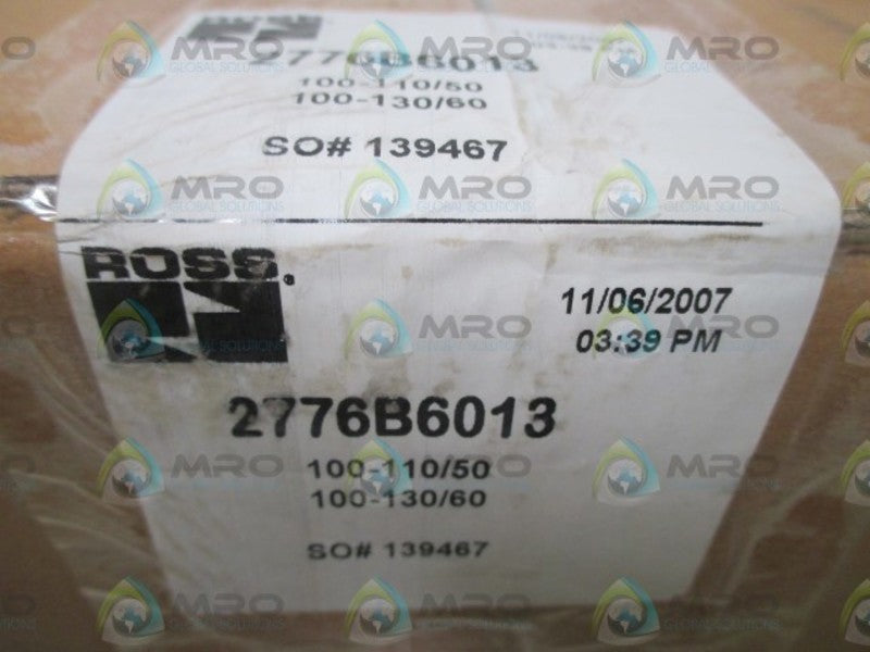 ROSS 2776B6013 SOLENOID VALVE * FACTORY SEALED *