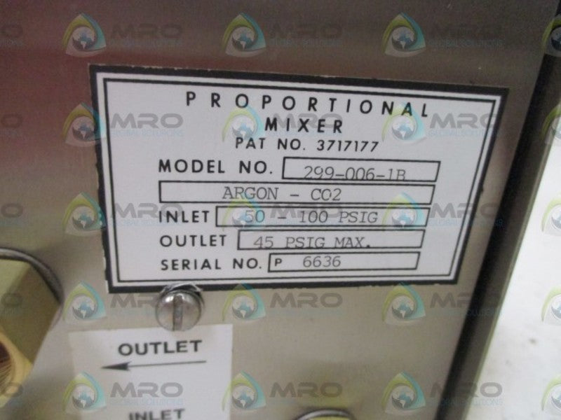 SMITH MODEL 299-006-1B (3717177) PROPORTIONAL MIXER  NSMP
