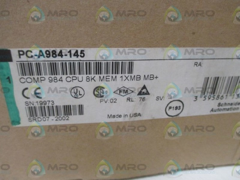 SCHNEIDER AEG MODICON PC-A984-145 CPU PROCESSOR MODULE * FACTORY SEALED *