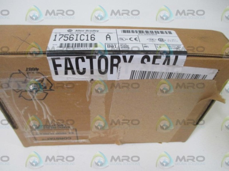ALLEN BRADLEY 1756-IC16 SER. A F/W 1.6 DATE: 1998 * FACTORY SEALED *