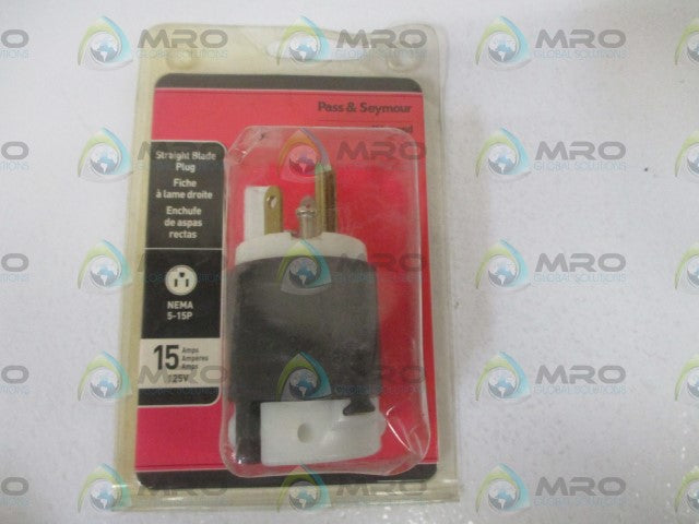 LOT OF 3 PASS & SEYMOUR PS5266XCCV8 STRAIGHT BLADE PLUG *ORIGINIAL PACKAGE*
