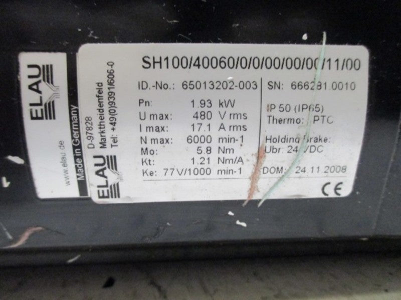 ELAU ISH100/30060/0/0/00/00/00/11/00 W /N180910 SERVO MOTOR  UNMP