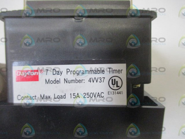 DAYTON 4VV37 7-DAY PROGRAMMABLE TIMER * NEW NO BOX *