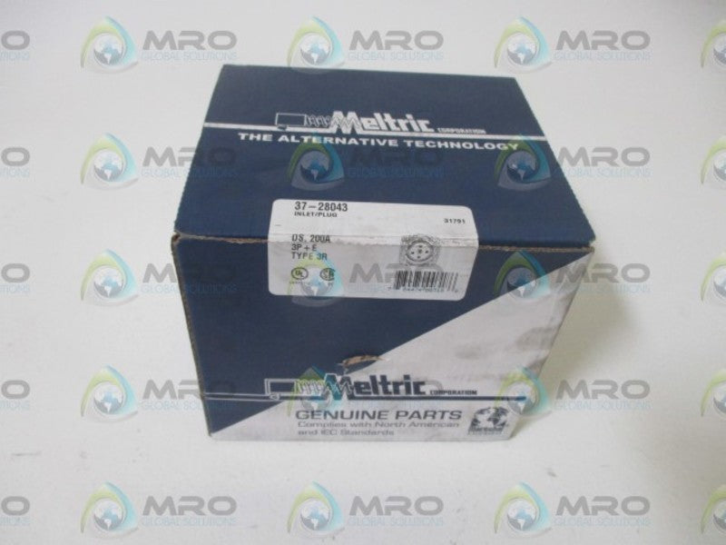 MELTRIC 37-28043 INLET/PLUG * FACTORY SEALED *
