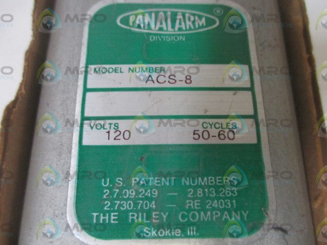 PANALARM ACS-8 RELAY * NEW IN A  BOX *