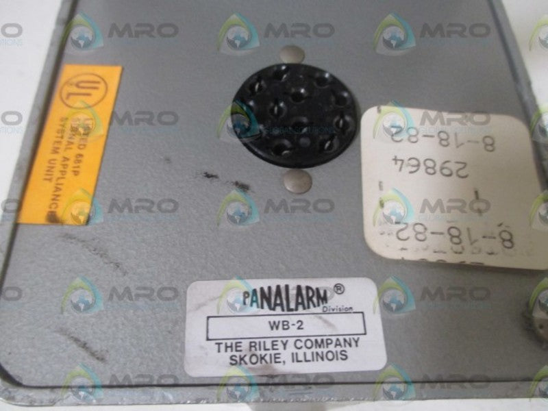 PANALARM WB-2 RELAY BASE *NEW NO BOX*