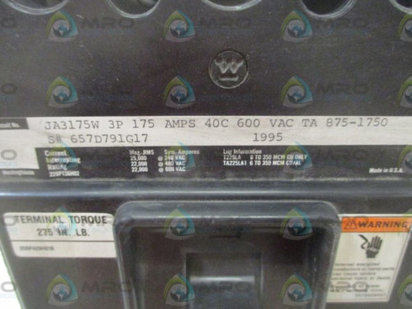 WESTINGHOUSE JA3175W CIRCUIT BREAKER  NSNP