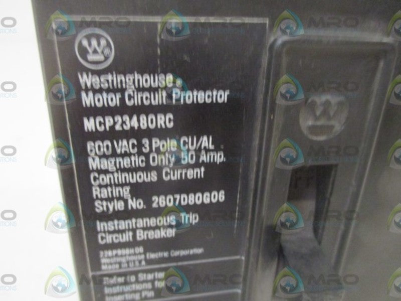 WESTINGHOUSE MCP23480RC CIRCUIT BRAEKER  UNMP